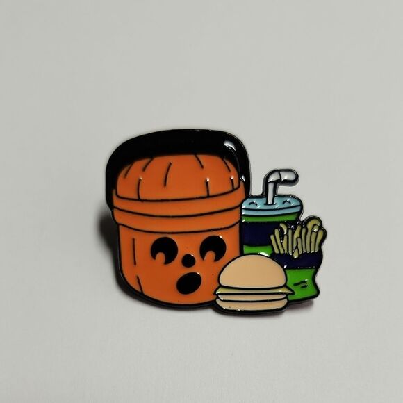 Halloween Snack Pin - Orange and Black - Picture 1 of 4